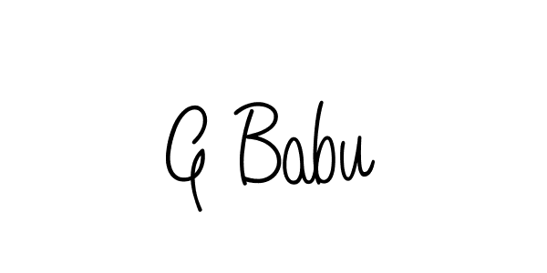 if you are searching for the best signature style for your name G Babu. so please give up your signature search. here we have designed multiple signature styles  using Angelique-Rose-font-FFP. G Babu signature style 5 images and pictures png