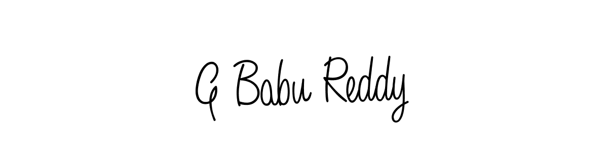 Create a beautiful signature design for name G Babu Reddy. With this signature (Angelique-Rose-font-FFP) fonts, you can make a handwritten signature for free. G Babu Reddy signature style 5 images and pictures png