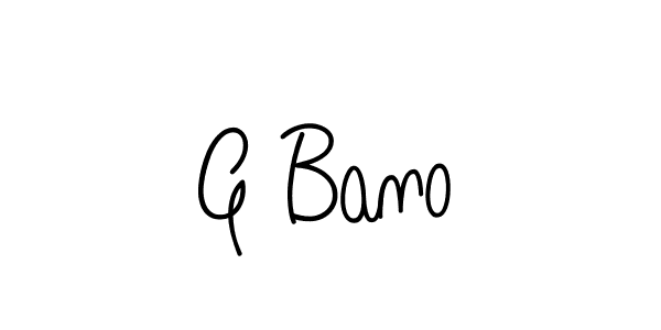 Create a beautiful signature design for name G Bano. With this signature (Angelique-Rose-font-FFP) fonts, you can make a handwritten signature for free. G Bano signature style 5 images and pictures png
