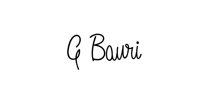 G Bauri stylish signature style. Best Handwritten Sign (Angelique-Rose-font-FFP) for my name. Handwritten Signature Collection Ideas for my name G Bauri. G Bauri signature style 5 images and pictures png