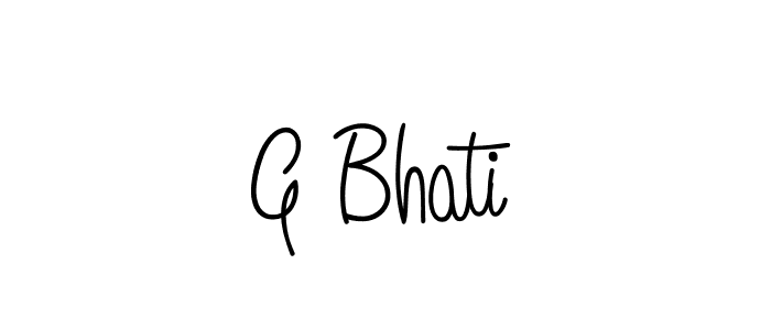 How to make G Bhati signature? Angelique-Rose-font-FFP is a professional autograph style. Create handwritten signature for G Bhati name. G Bhati signature style 5 images and pictures png