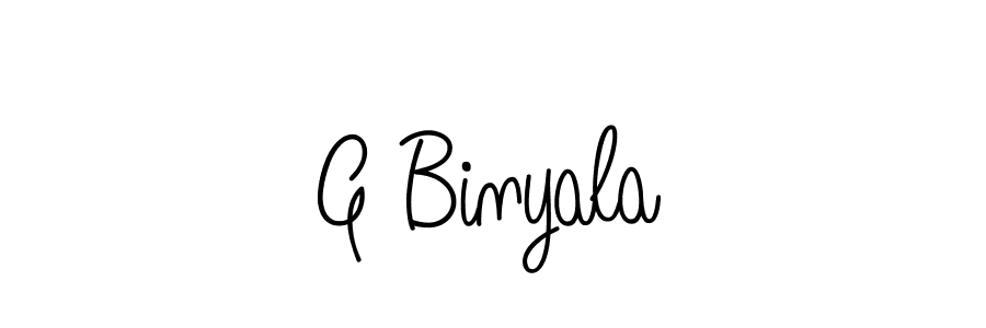 Use a signature maker to create a handwritten signature online. With this signature software, you can design (Angelique-Rose-font-FFP) your own signature for name G Binyala. G Binyala signature style 5 images and pictures png