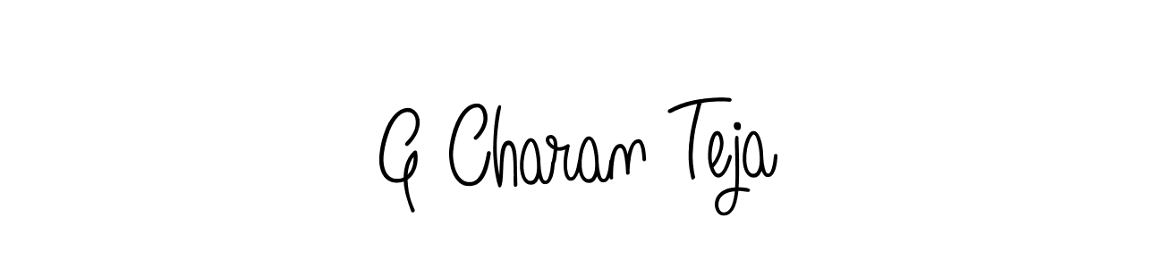 The best way (Angelique-Rose-font-FFP) to make a short signature is to pick only two or three words in your name. The name G Charan Teja include a total of six letters. For converting this name. G Charan Teja signature style 5 images and pictures png