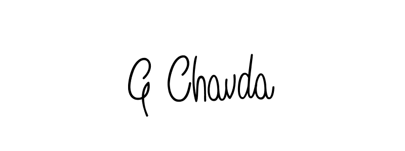 You should practise on your own different ways (Angelique-Rose-font-FFP) to write your name (G Chavda) in signature. don't let someone else do it for you. G Chavda signature style 5 images and pictures png