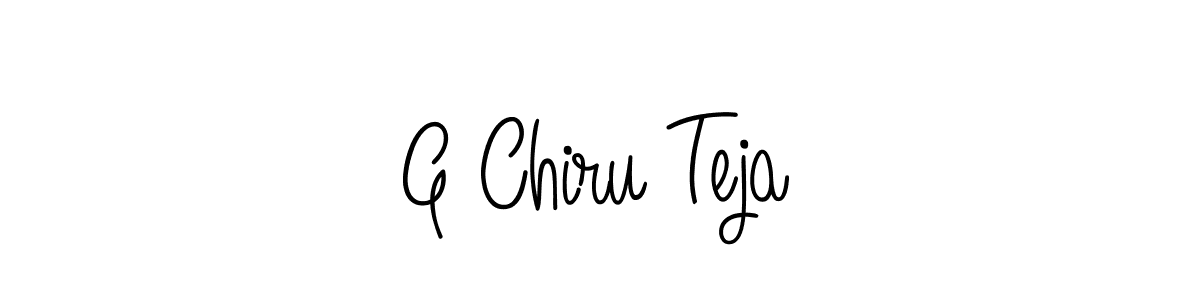 How to make G Chiru Teja name signature. Use Angelique-Rose-font-FFP style for creating short signs online. This is the latest handwritten sign. G Chiru Teja signature style 5 images and pictures png