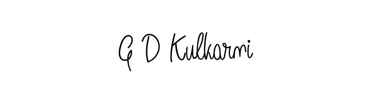 Use a signature maker to create a handwritten signature online. With this signature software, you can design (Angelique-Rose-font-FFP) your own signature for name G D Kulkarni. G D Kulkarni signature style 5 images and pictures png