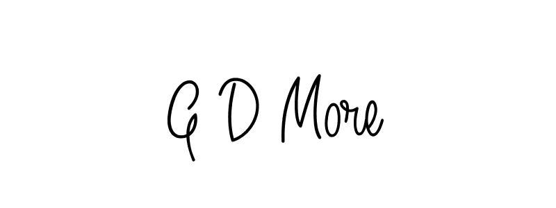 You should practise on your own different ways (Angelique-Rose-font-FFP) to write your name (G D More) in signature. don't let someone else do it for you. G D More signature style 5 images and pictures png