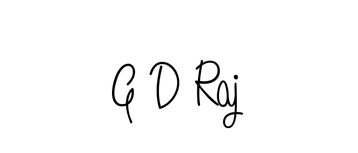 G D Raj stylish signature style. Best Handwritten Sign (Angelique-Rose-font-FFP) for my name. Handwritten Signature Collection Ideas for my name G D Raj. G D Raj signature style 5 images and pictures png