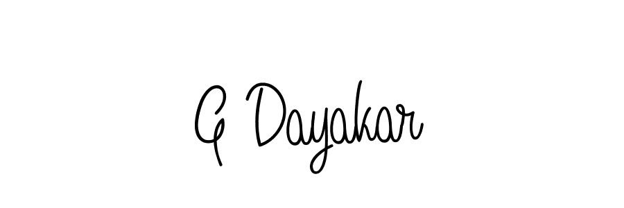 You should practise on your own different ways (Angelique-Rose-font-FFP) to write your name (G Dayakar) in signature. don't let someone else do it for you. G Dayakar signature style 5 images and pictures png