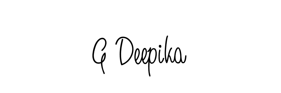 G Deepika stylish signature style. Best Handwritten Sign (Angelique-Rose-font-FFP) for my name. Handwritten Signature Collection Ideas for my name G Deepika. G Deepika signature style 5 images and pictures png