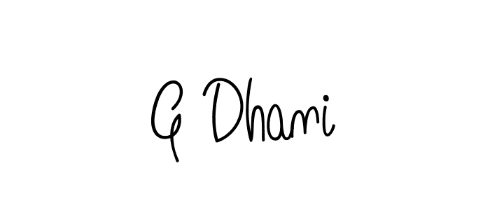 How to Draw G Dhani signature style? Angelique-Rose-font-FFP is a latest design signature styles for name G Dhani. G Dhani signature style 5 images and pictures png