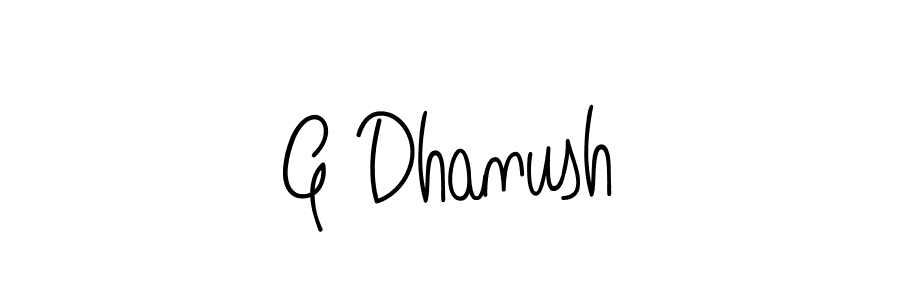 The best way (Angelique-Rose-font-FFP) to make a short signature is to pick only two or three words in your name. The name G Dhanush include a total of six letters. For converting this name. G Dhanush signature style 5 images and pictures png