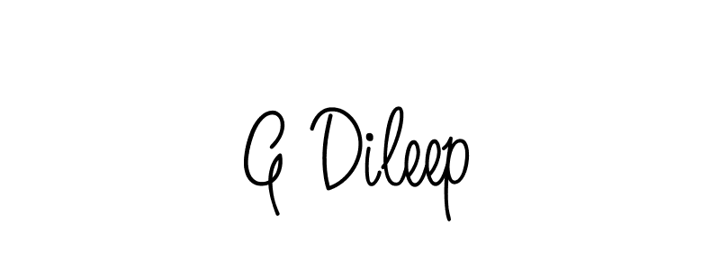 How to make G Dileep name signature. Use Angelique-Rose-font-FFP style for creating short signs online. This is the latest handwritten sign. G Dileep signature style 5 images and pictures png