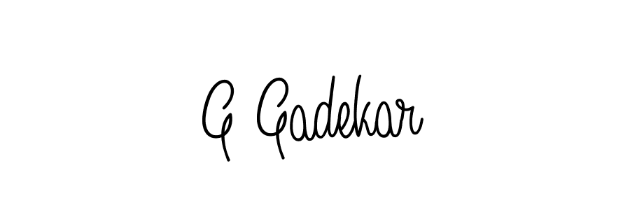 The best way (Angelique-Rose-font-FFP) to make a short signature is to pick only two or three words in your name. The name G Gadekar include a total of six letters. For converting this name. G Gadekar signature style 5 images and pictures png