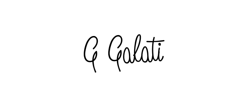 The best way (Angelique-Rose-font-FFP) to make a short signature is to pick only two or three words in your name. The name G Galati include a total of six letters. For converting this name. G Galati signature style 5 images and pictures png