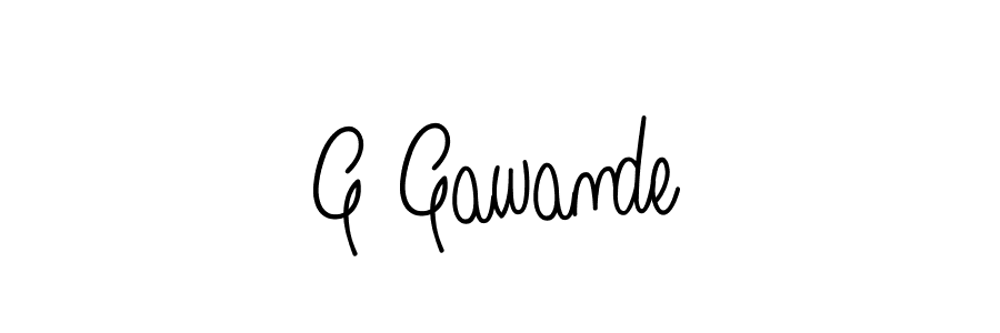 Create a beautiful signature design for name G Gawande. With this signature (Angelique-Rose-font-FFP) fonts, you can make a handwritten signature for free. G Gawande signature style 5 images and pictures png