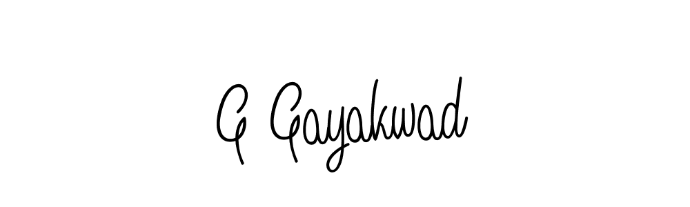 Use a signature maker to create a handwritten signature online. With this signature software, you can design (Angelique-Rose-font-FFP) your own signature for name G Gayakwad. G Gayakwad signature style 5 images and pictures png