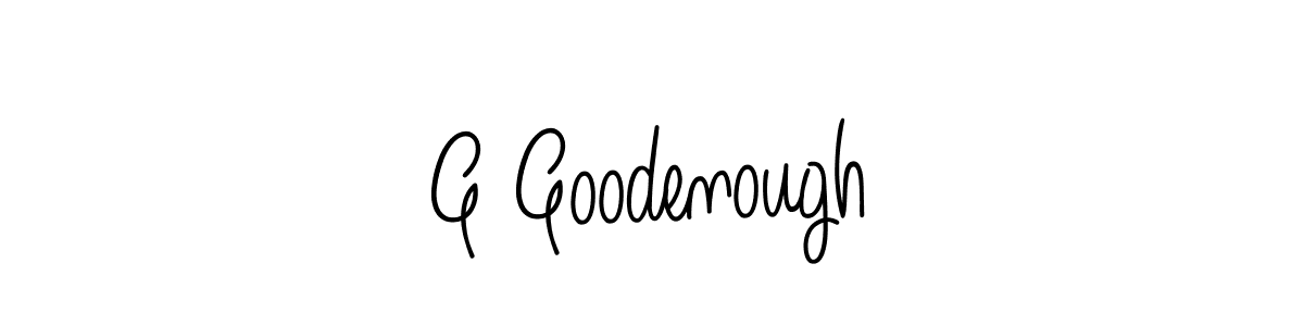 Use a signature maker to create a handwritten signature online. With this signature software, you can design (Angelique-Rose-font-FFP) your own signature for name G Goodenough. G Goodenough signature style 5 images and pictures png