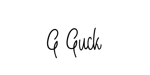 Also we have G Guck name is the best signature style. Create professional handwritten signature collection using Angelique-Rose-font-FFP autograph style. G Guck signature style 5 images and pictures png