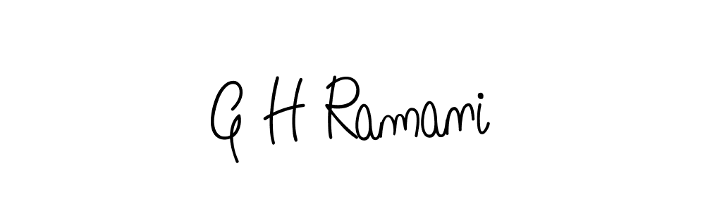 if you are searching for the best signature style for your name G H Ramani. so please give up your signature search. here we have designed multiple signature styles  using Angelique-Rose-font-FFP. G H Ramani signature style 5 images and pictures png