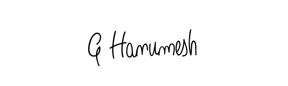You should practise on your own different ways (Angelique-Rose-font-FFP) to write your name (G Hanumesh) in signature. don't let someone else do it for you. G Hanumesh signature style 5 images and pictures png