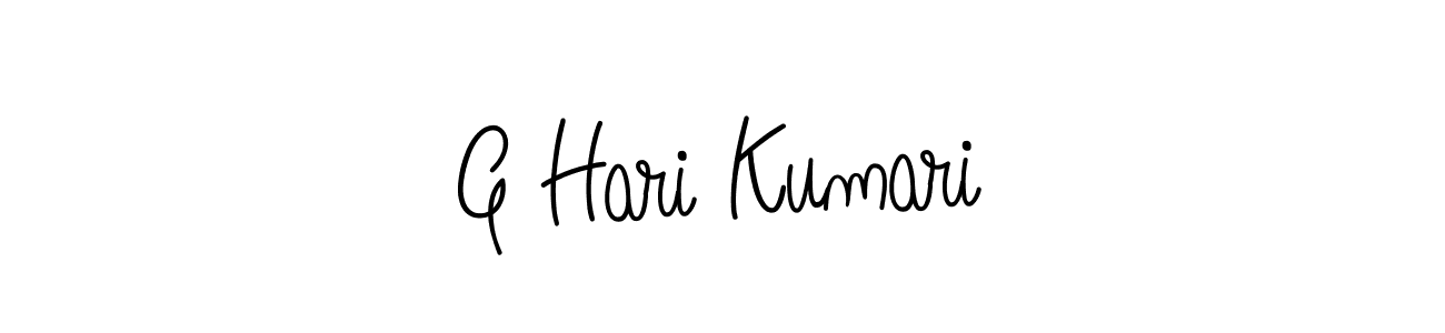 G Hari Kumari stylish signature style. Best Handwritten Sign (Angelique-Rose-font-FFP) for my name. Handwritten Signature Collection Ideas for my name G Hari Kumari. G Hari Kumari signature style 5 images and pictures png
