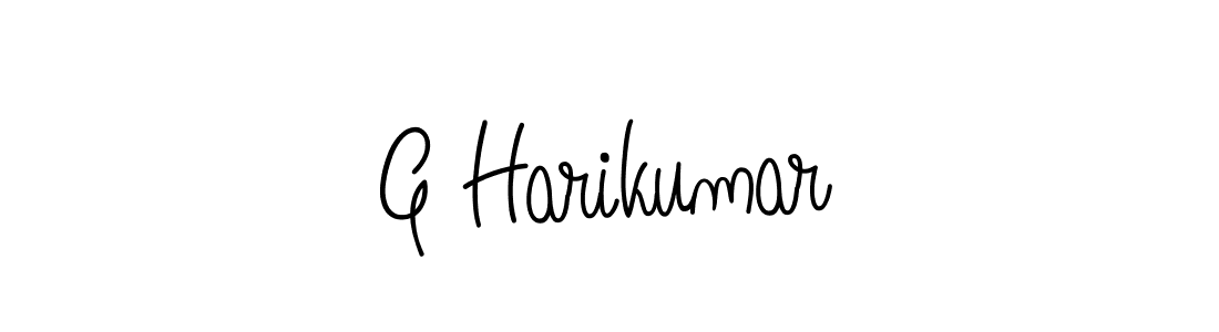 You should practise on your own different ways (Angelique-Rose-font-FFP) to write your name (G Harikumar) in signature. don't let someone else do it for you. G Harikumar signature style 5 images and pictures png