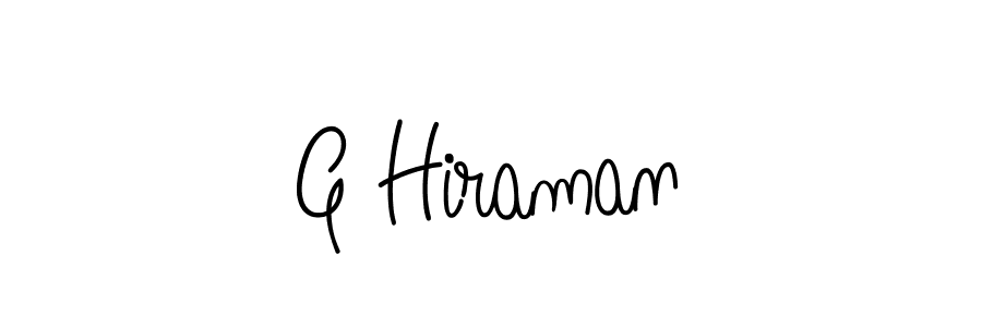 Also we have G Hiraman name is the best signature style. Create professional handwritten signature collection using Angelique-Rose-font-FFP autograph style. G Hiraman signature style 5 images and pictures png