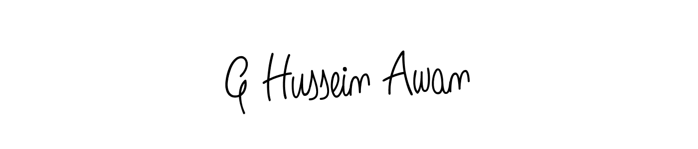 Make a beautiful signature design for name G Hussein Awan. With this signature (Angelique-Rose-font-FFP) style, you can create a handwritten signature for free. G Hussein Awan signature style 5 images and pictures png