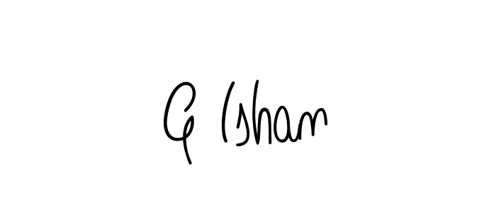 The best way (Angelique-Rose-font-FFP) to make a short signature is to pick only two or three words in your name. The name G Ishan include a total of six letters. For converting this name. G Ishan signature style 5 images and pictures png