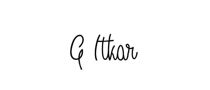 How to make G Itkar name signature. Use Angelique-Rose-font-FFP style for creating short signs online. This is the latest handwritten sign. G Itkar signature style 5 images and pictures png