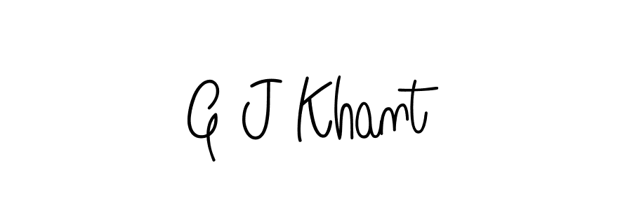 Use a signature maker to create a handwritten signature online. With this signature software, you can design (Angelique-Rose-font-FFP) your own signature for name G J Khant. G J Khant signature style 5 images and pictures png