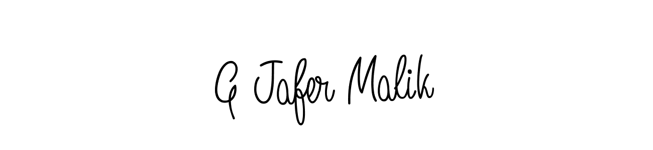 How to make G Jafer Malik name signature. Use Angelique-Rose-font-FFP style for creating short signs online. This is the latest handwritten sign. G Jafer Malik signature style 5 images and pictures png