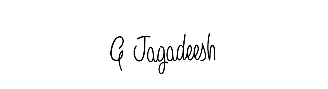 Use a signature maker to create a handwritten signature online. With this signature software, you can design (Angelique-Rose-font-FFP) your own signature for name G Jagadeesh. G Jagadeesh signature style 5 images and pictures png