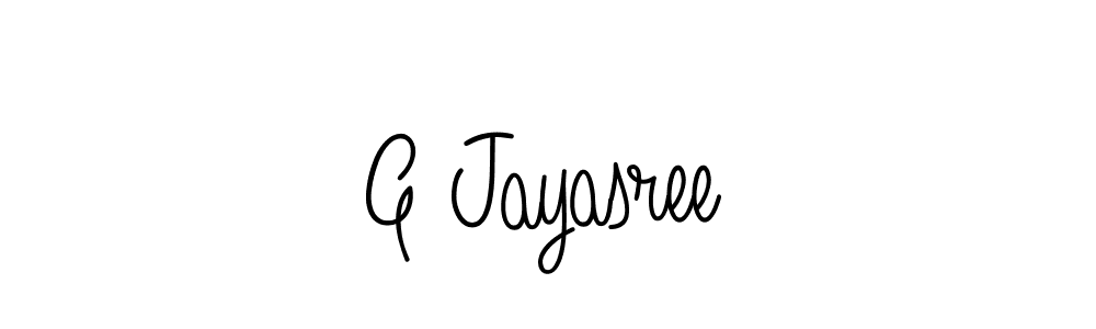 How to make G Jayasree name signature. Use Angelique-Rose-font-FFP style for creating short signs online. This is the latest handwritten sign. G Jayasree signature style 5 images and pictures png