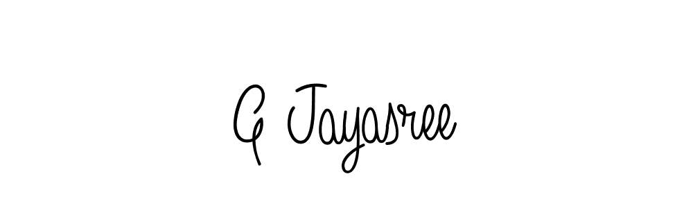 How to make G Jayasree name signature. Use Angelique-Rose-font-FFP style for creating short signs online. This is the latest handwritten sign. G Jayasree signature style 5 images and pictures png