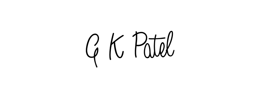 Use a signature maker to create a handwritten signature online. With this signature software, you can design (Angelique-Rose-font-FFP) your own signature for name G K Patel. G K Patel signature style 5 images and pictures png