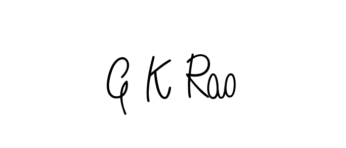 if you are searching for the best signature style for your name G K Rao. so please give up your signature search. here we have designed multiple signature styles  using Angelique-Rose-font-FFP. G K Rao signature style 5 images and pictures png