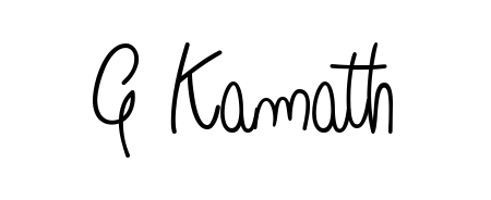 Transform the name G Kamath into a signature masterpiece using Angelique-Rose-font-FFP font. Ideal for photographers, artists, and creators looking for watermarks. G Kamath signature style 5 images and pictures png