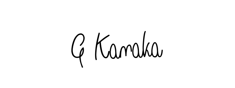 You should practise on your own different ways (Angelique-Rose-font-FFP) to write your name (G Kanaka) in signature. don't let someone else do it for you. G Kanaka signature style 5 images and pictures png
