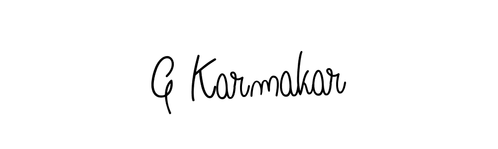 G Karmakar stylish signature style. Best Handwritten Sign (Angelique-Rose-font-FFP) for my name. Handwritten Signature Collection Ideas for my name G Karmakar. G Karmakar signature style 5 images and pictures png