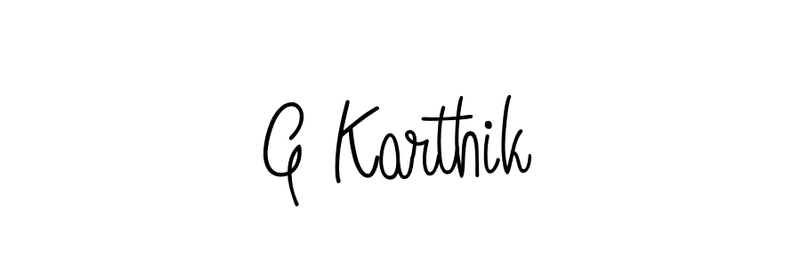 You should practise on your own different ways (Angelique-Rose-font-FFP) to write your name (G Karthik) in signature. don't let someone else do it for you. G Karthik signature style 5 images and pictures png