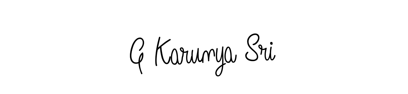 How to Draw G Karunya Sri signature style? Angelique-Rose-font-FFP is a latest design signature styles for name G Karunya Sri. G Karunya Sri signature style 5 images and pictures png