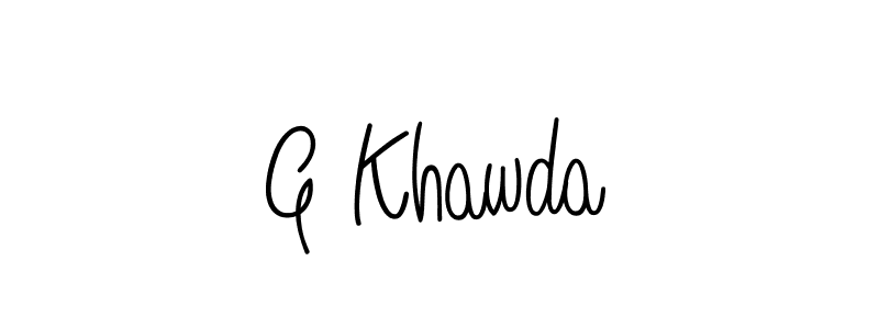 Make a beautiful signature design for name G Khawda. With this signature (Angelique-Rose-font-FFP) style, you can create a handwritten signature for free. G Khawda signature style 5 images and pictures png