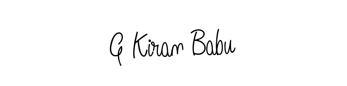 The best way (Angelique-Rose-font-FFP) to make a short signature is to pick only two or three words in your name. The name G Kiran Babu include a total of six letters. For converting this name. G Kiran Babu signature style 5 images and pictures png