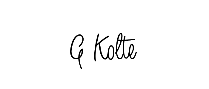 You can use this online signature creator to create a handwritten signature for the name G Kolte. This is the best online autograph maker. G Kolte signature style 5 images and pictures png