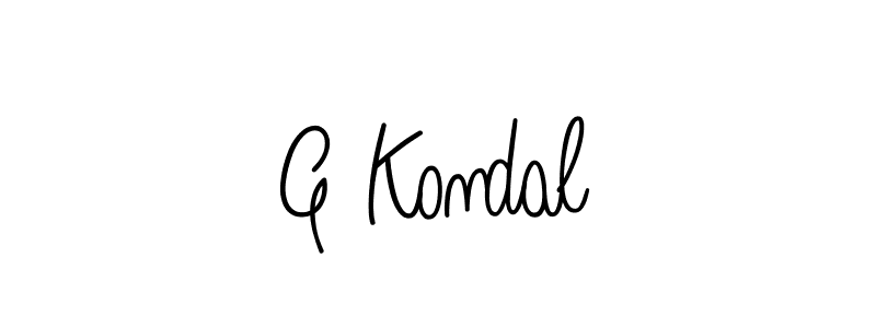 if you are searching for the best signature style for your name G Kondal. so please give up your signature search. here we have designed multiple signature styles  using Angelique-Rose-font-FFP. G Kondal signature style 5 images and pictures png