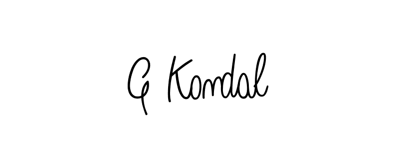 Best and Professional Signature Style for G Kondal. Angelique-Rose-font-FFP Best Signature Style Collection. G Kondal signature style 5 images and pictures png