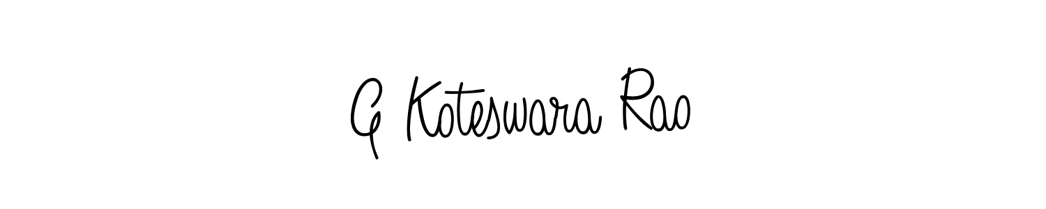 Design your own signature with our free online signature maker. With this signature software, you can create a handwritten (Angelique-Rose-font-FFP) signature for name G Koteswara Rao. G Koteswara Rao signature style 5 images and pictures png