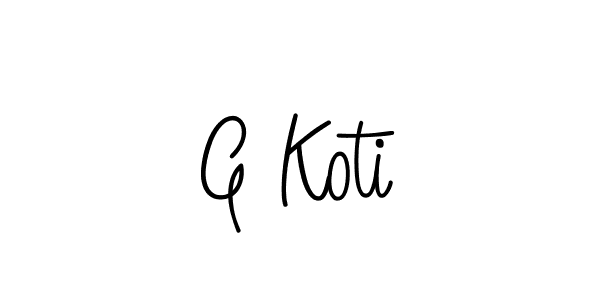 G Koti stylish signature style. Best Handwritten Sign (Angelique-Rose-font-FFP) for my name. Handwritten Signature Collection Ideas for my name G Koti. G Koti signature style 5 images and pictures png